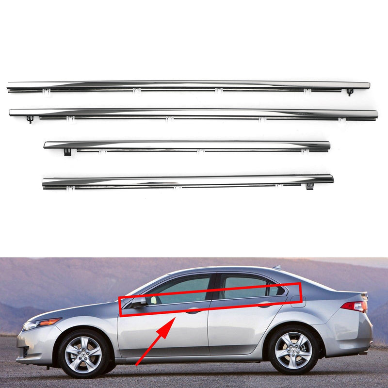 4 x Auto-Außenfenster-Dichtungsleisten für Acura TSX 2009-2014 Generic