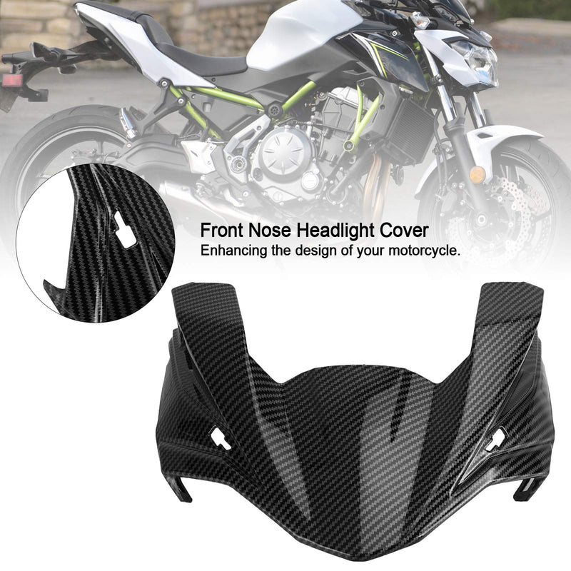 Capa de fibra de carbono para farol dianteiro, capa para kawasaki z650 2017-2019