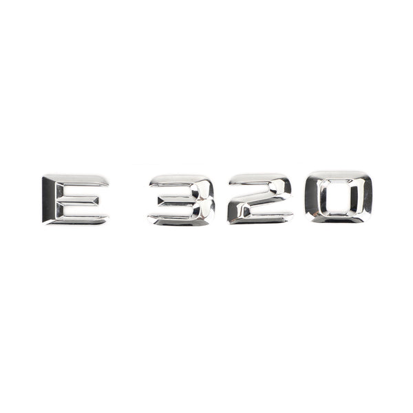 Cauda -Trunk -Emblema -Badge -Nome Placa Letras Números serve para Mercedes E320 Cromado