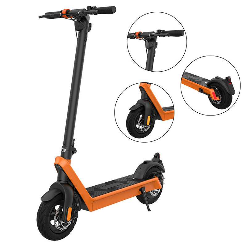 70KM Alcance 40km / h Scooter elétrico dobrável de 10 polegadas 500W Ferramentas de deslocamento Scooter elétrico adulto ESCooter