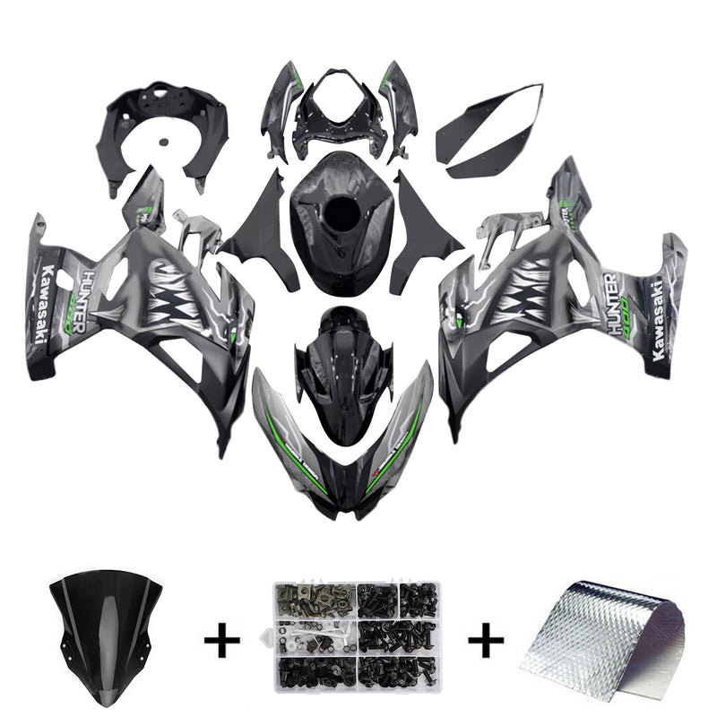 Amotopart kåpa Set för Kawasaki EX400 Ninja400 2018-2023 Body Plastic ABS