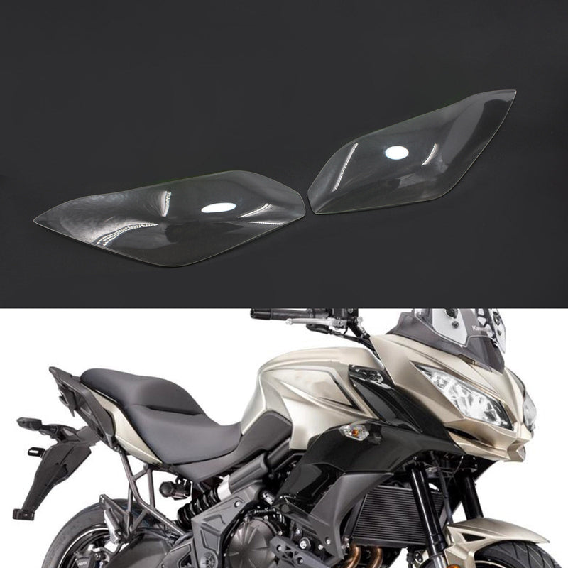 Lámina protectora de faros compatible con Kawasaki Ninja 300 Versys 650 15-17 Smoke Generic