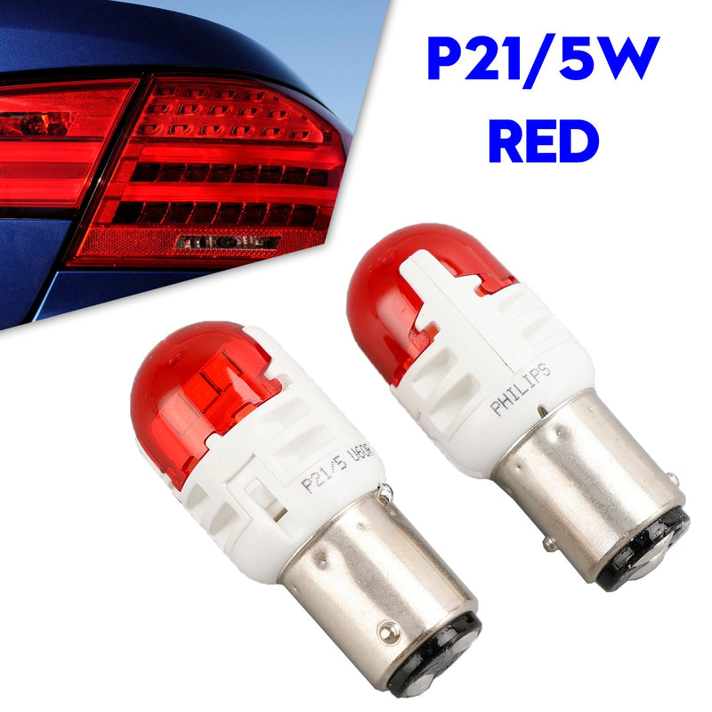 Para Philips 11499RU60X2 Ultinon Pro6000 LED-RED P21/5W vermelho intenso 75/15lm