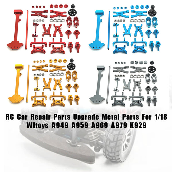 RC bilreparasjonsdeler Oppgradering metalldeler for 1/18 Wltoys A949 A959 A969 A979 K929