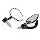 Svart 7/8" tilpasset CNC aluminium motorsykkel motorsykkel 22 mm styre endespeil Generisk