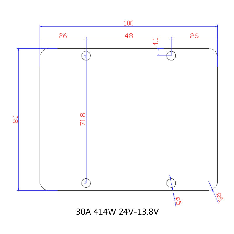 Vattentät 24V till 13,8V 30A 414W DC/DC power converter step-down regulator