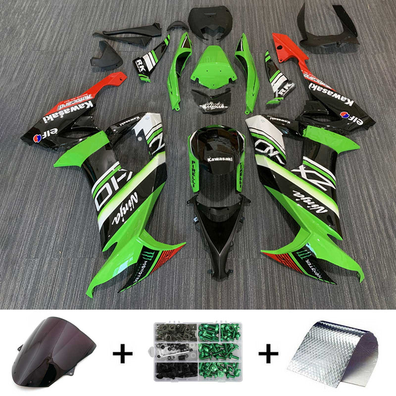 Juego de carenado Amotopart para Kawasaki ZX10R 2008-2010, carrocería, plástico, ABS