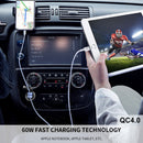 Soporte de extensión de montaje de carga de teléfono Qc4.0 de 60W para motocicleta, negro, genérico