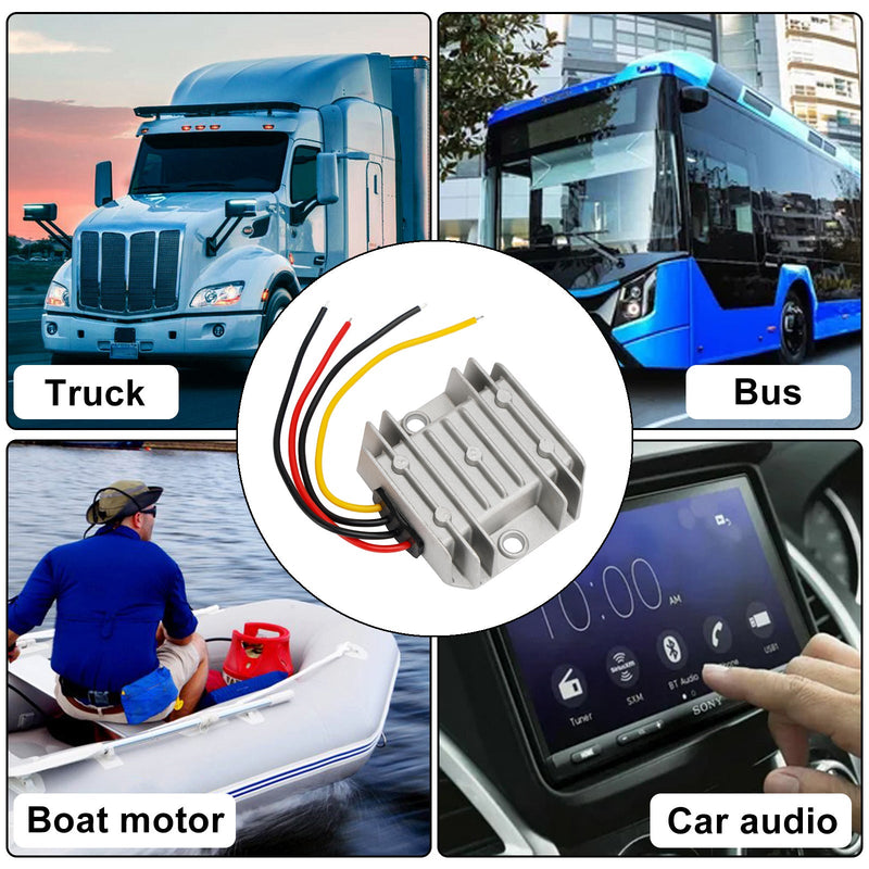 Vattentät DC (5-32V) till 12V 2/3A spänningsomvandlare regulator