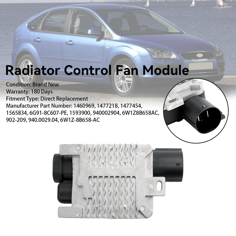 Módulo de ventilador de control del radiador 1477218 adecuado para Ford Focus MK II/IV 6W1Z8B658AC