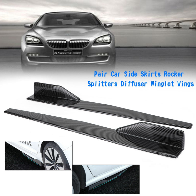 Pari 34" auton hiilikuidusta sivuhame Rocker Splitter diffuusori Winglet Wings Generic