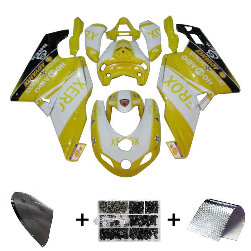 Amotopart Ducati 999 749 2005 2006 kåpa set kropp ABS