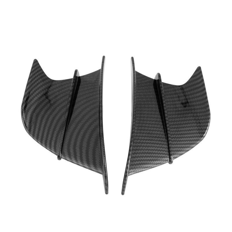 Winglet Wind Fin Aerodynamisk Kit Spoiler Trim Cover for Motorsykkel Universal