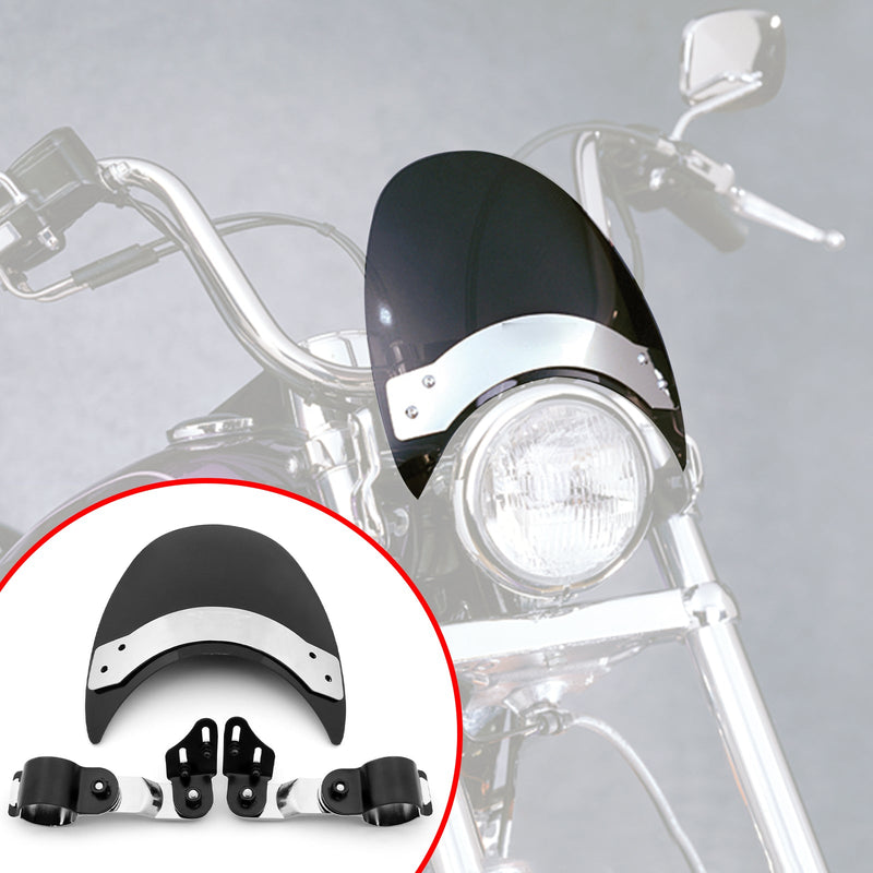 Windscreenndshield For Kawasaki Suzuki Aprilia Indian Dyna Softail Sportster