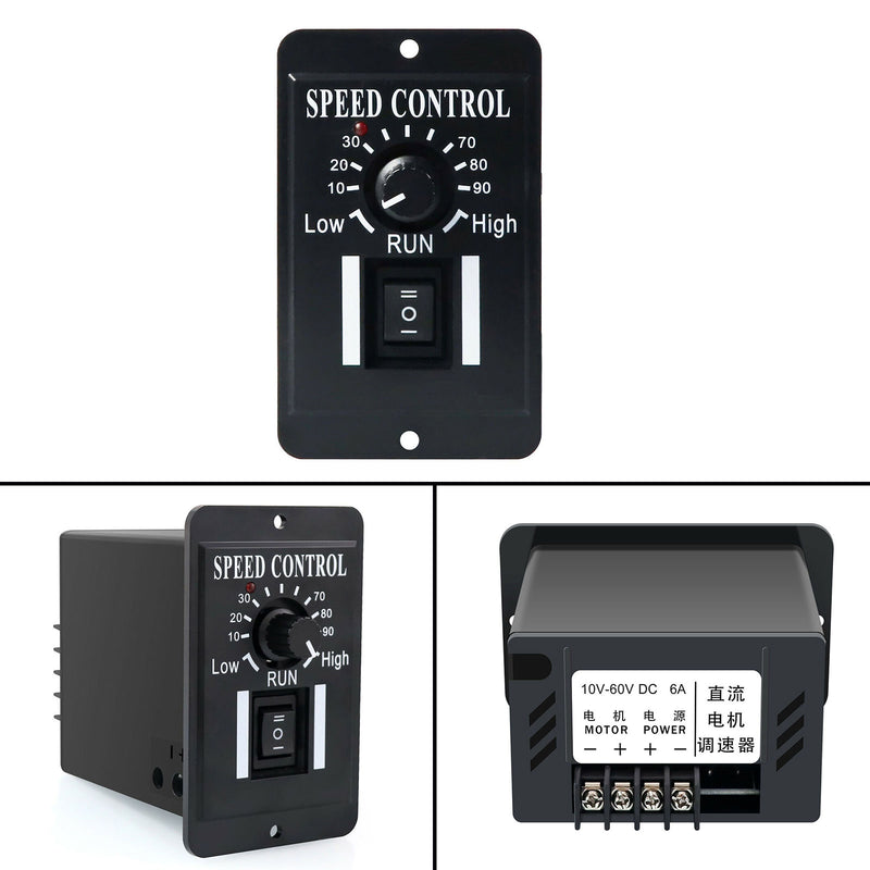 DC 12V 36V 48V 6A PWM Speed ​​​​Controller Motor Speed ​​​​Controller Reversibel Switch