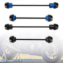 Akselskyderhjulbeskyttelse foran bag CNC passer til Yamaha Yzf-R7 21-23 22 BLå