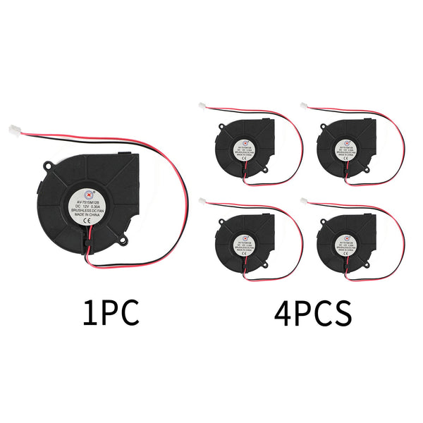 Ventilador de refrigeración CC sin escobillas de 2 pines 12 V 0,3 A 7515B 75 x 75 x 15 mm