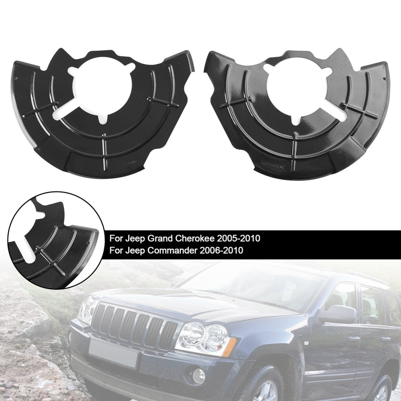 Höger + Vänster frambroms dammskydd Passar Jeep Grand Cherokee Commander 2005-2010