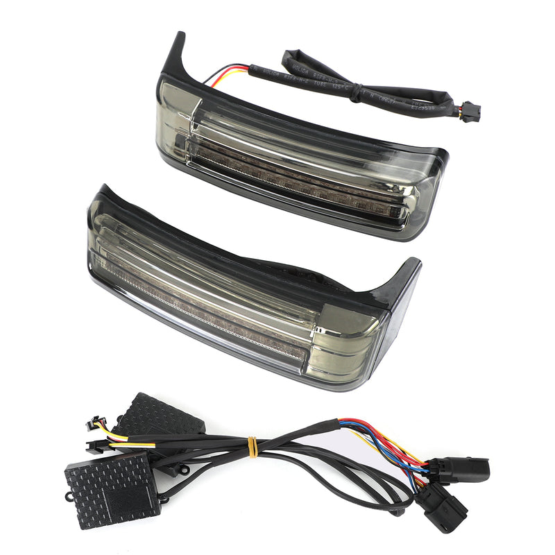 Alforjes LED para alforjes Run Brake Turn Lamp Lights para Touring 2014-2021 Genérico