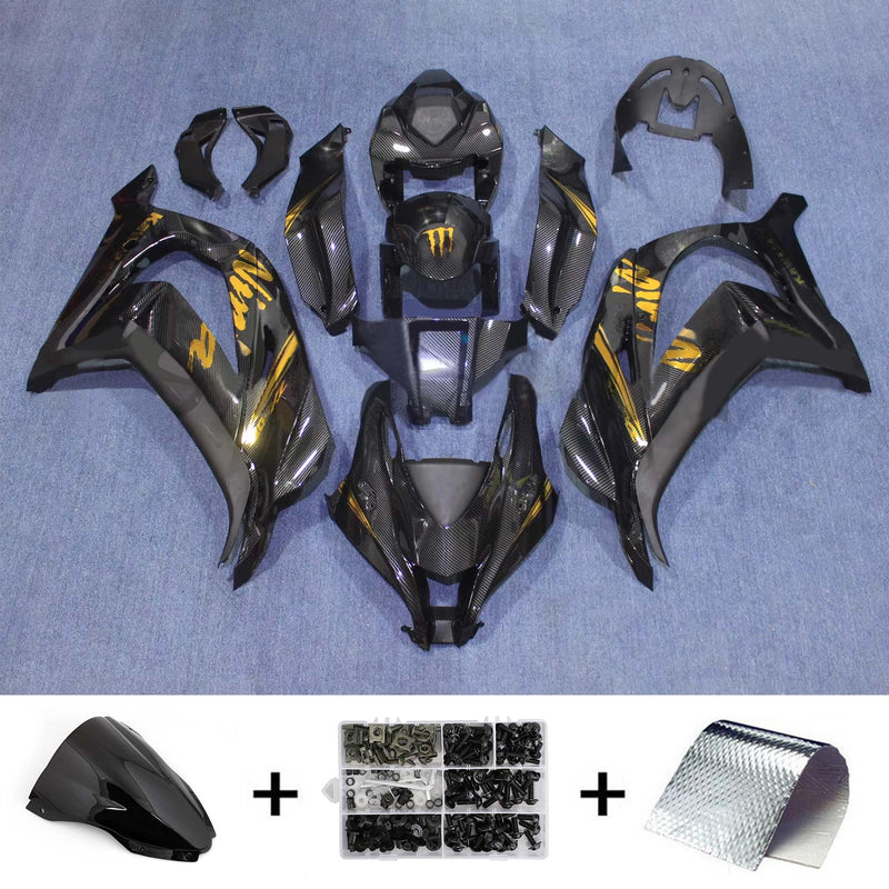 Amotopart kåpa set för Kawasaki ZX10R 2016-2020, kropp, plast, ABS