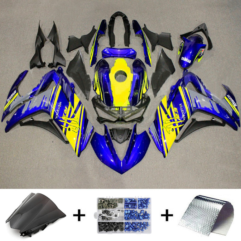 Amotopart Fairing Kit for Yamaha YZF-R3 2014-2018, R25 2015-2017 Karosseri ABS