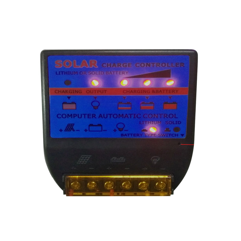 Solar ladekontroller PWM 10A-50A 12V innebygd timer batterikontrolladapter