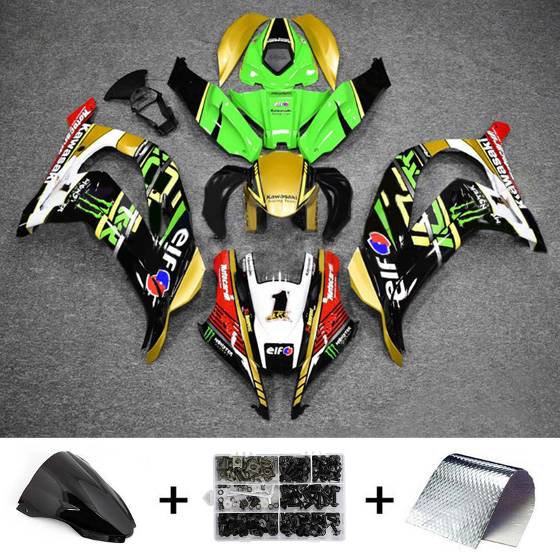 Amotopart kåpa set för Kawasaki ZX10R 2016-2020, kropp, plast, ABS