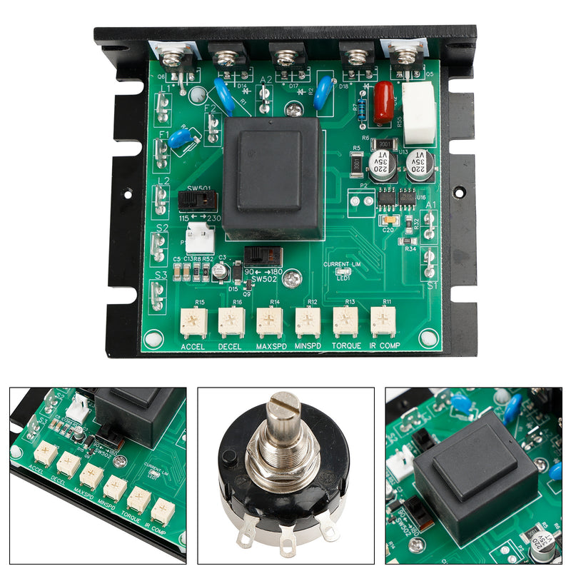 Controlador de velocidad del motor CC MM23001C Entrada de CA de 115 o 230 voltios