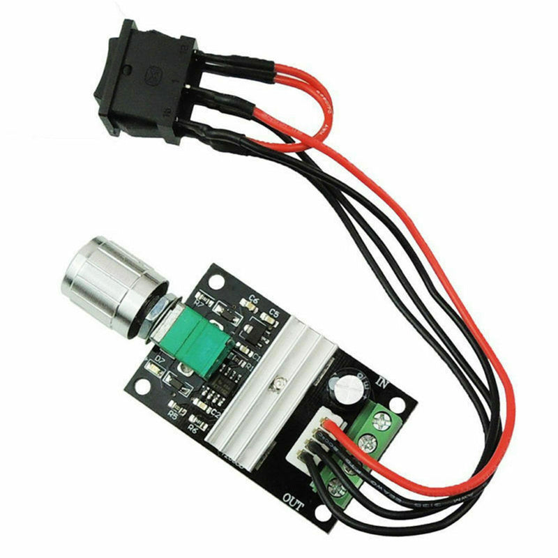 Controlador do interruptor de velocidade do motor DC 3A 10V 12V 24V regulador PWM reversível