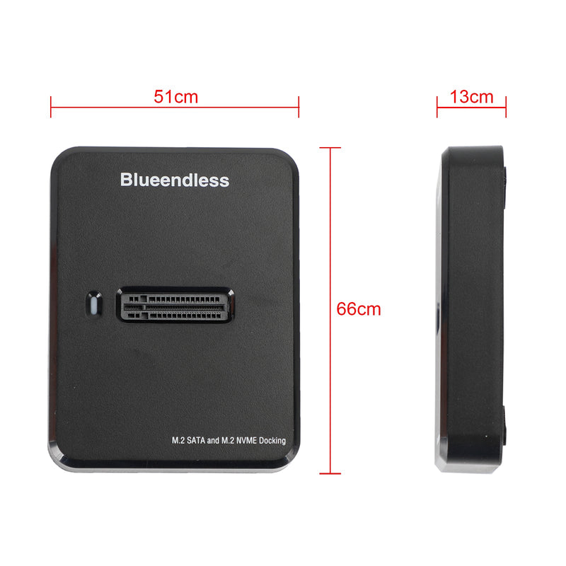 USB3.1-dokkingstasjon: Støtte for dobbel protokoll for M.2 SATA- og M.2 NVME SSD-er