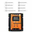 Controlador de carga solar 12/24V 30A Panel controlador Regulador de batería Dual USB