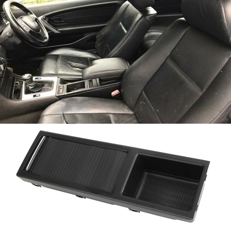 Porta-copo do console central dianteiro preto adequado para BMW E46 3 Series 1998-2007 genérico