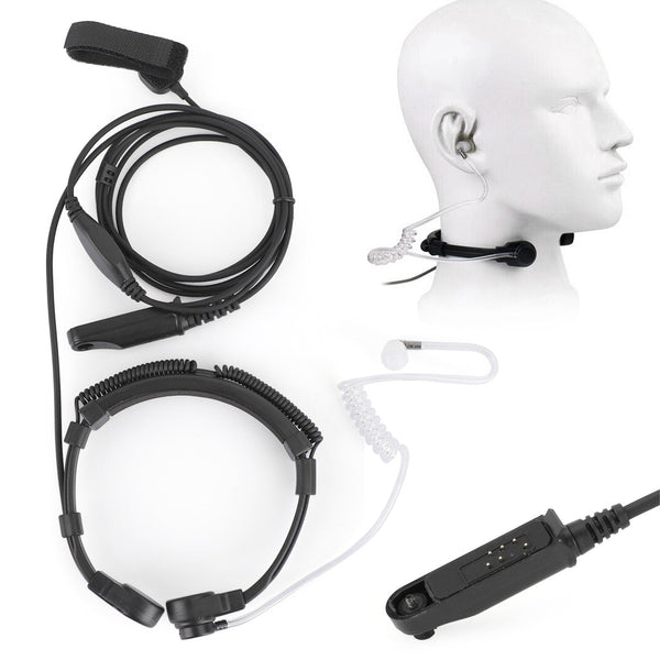 Tactical Throat Mic Headset Passer for Baofeng UV-9R Plus BF-9700 BF-A58 UV-82WP