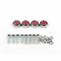 Union Jack Krom metall registreringsskylt Ram Skruv Bult Cap Para Mini Cooper