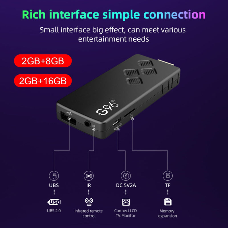 G96 TV Stick Android 13.0 Dual Band digiboksi 4K-soitin Bluetooth Voice TV BOX