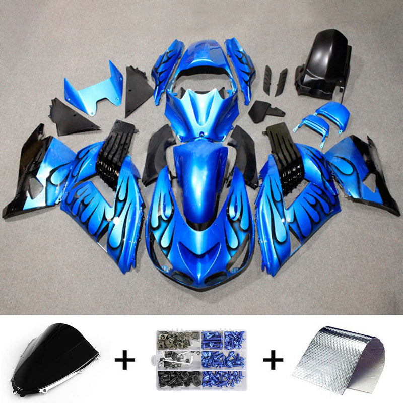 Amotopart kåpa set för Kawasaki ZX14R 2006-2011, kropp, plast, ABS