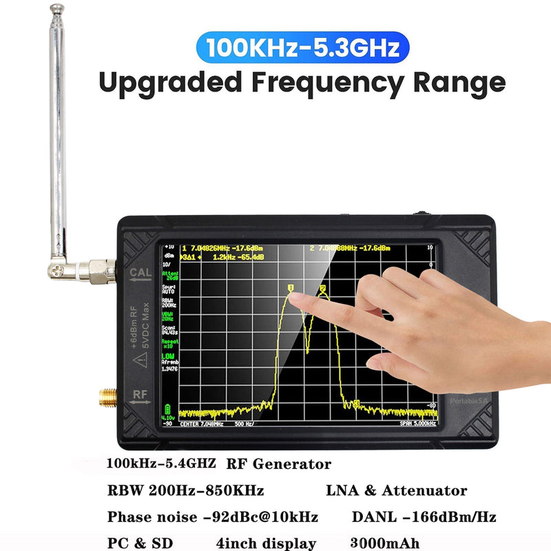 4-calowy ekran dotykowy LCD do ręcznego małego analizatora widma TinySA ULTRA 100 tys.–5,3 GHz