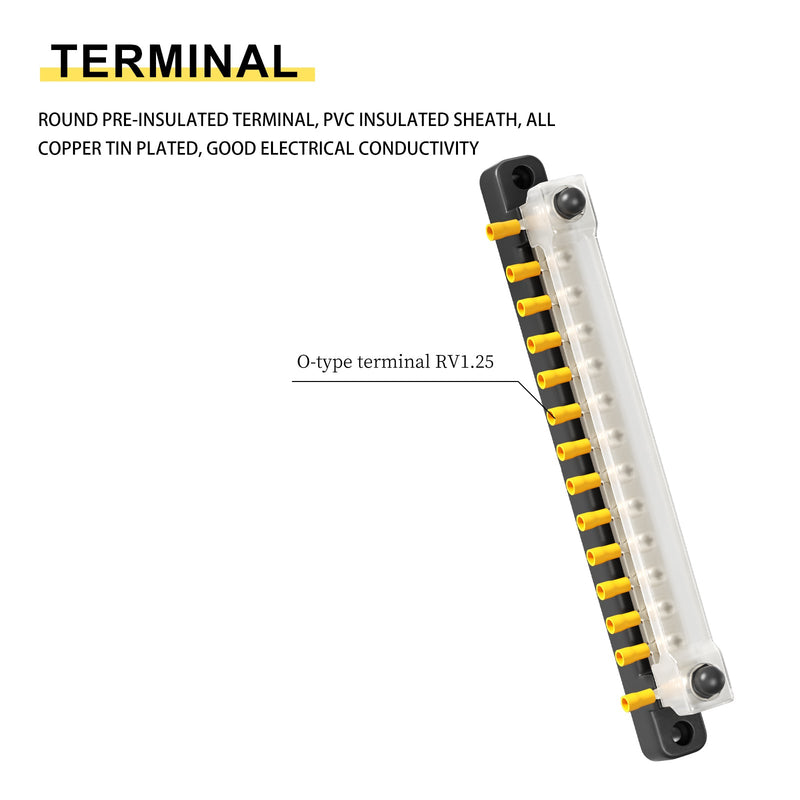 2/4/6/12-Wege-Auto-Sammelschienenblock-Staubschutz-Verteilerterminal für Auto-Marine