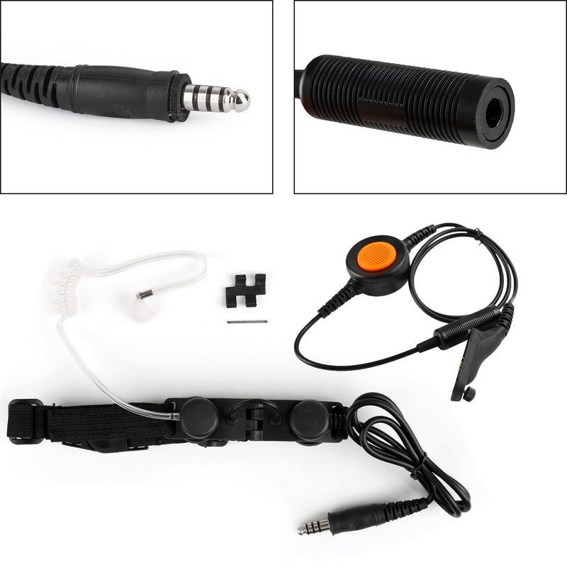 Fone de ouvido ajustável com microfone de garganta Z-Tático para XPR6300 XPR6350 XPR6380 XPR6500