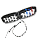 BMW 3-sarjan G20 G28 2023-2024 M kaksilinjainen musta etumunuaissäleikkö