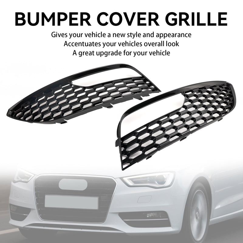 Audi A3 2012-2016 Mesh 2PCS etupuskurin sumuvalon suojasäleikkö.