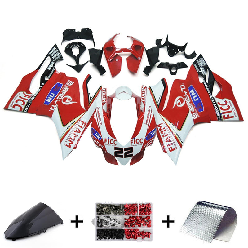 Kit de carenagem Amotopart Ducati 1199 899 2012-2015 corpo plástico ABS