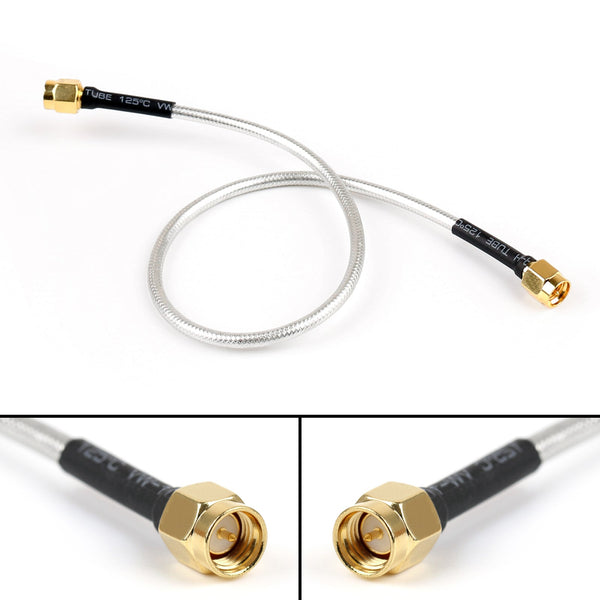 10 stk SMA hann til SMA hann RF forlengelse Coax Pigtail semi stiv kabel RG402 30 cm