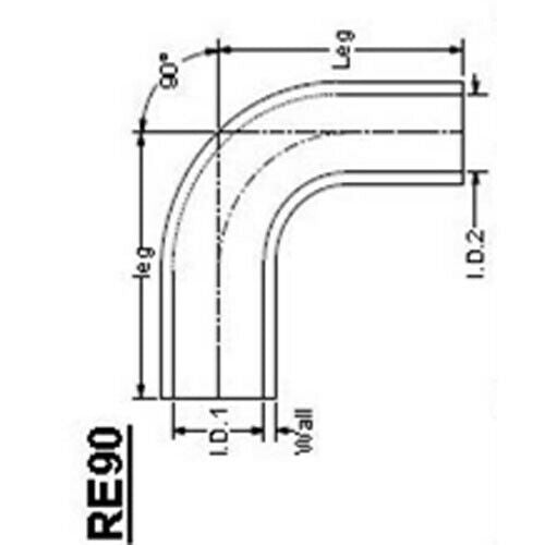 Codo 90 grados 51mm 57mm tubo de silicona acoplamiento de manguera Intercooler Turbo entrada 