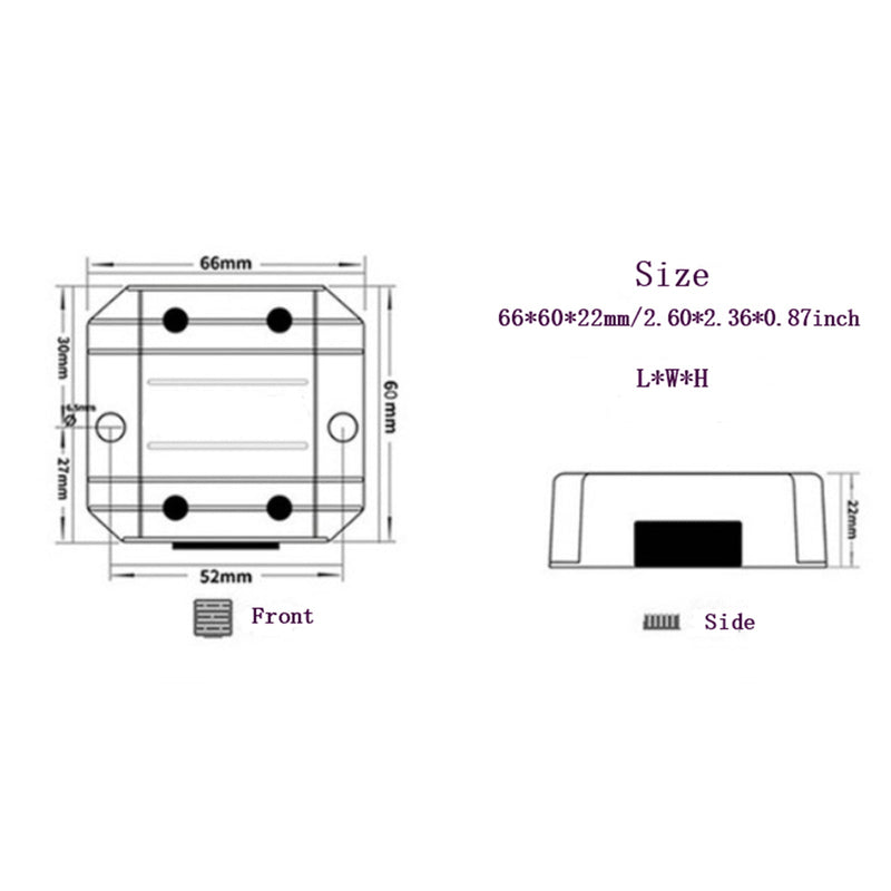 Vattentät DC (5-32V) till 12V 2/3A spänningsomvandlare regulator