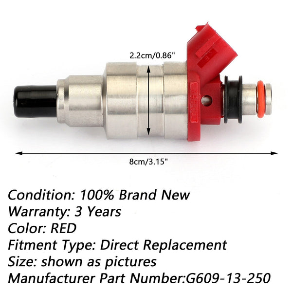 1 stk drivstoffinjektor G609-13-250 Passer Mazda B2600 MPV 2,6L generisk