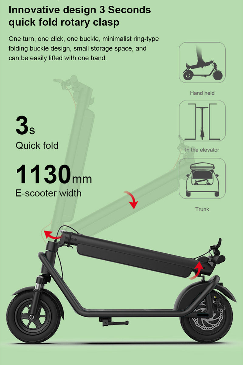 Impulsión adulta de la parte posterior del amortiguador de choque de la aleación de aluminio de la vespa eléctrica plegable de 10 pulgadas