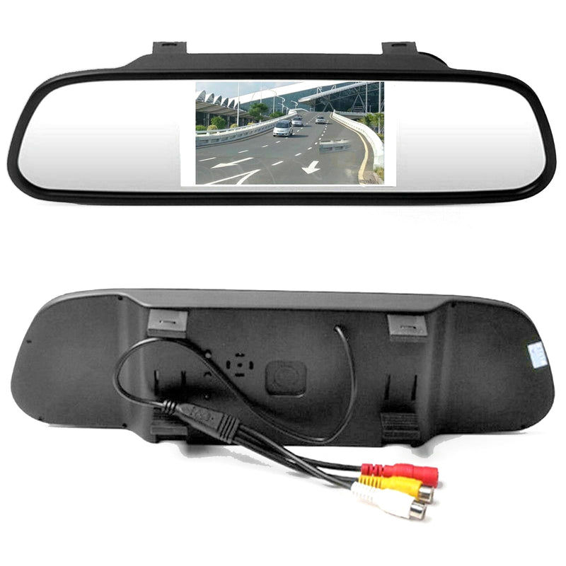 Espelho LCD TFT NTSC PAL de 4,3 polegadas Monitor de carro de 4,3 polegadas, visão noturna, assistência ao estacionamento