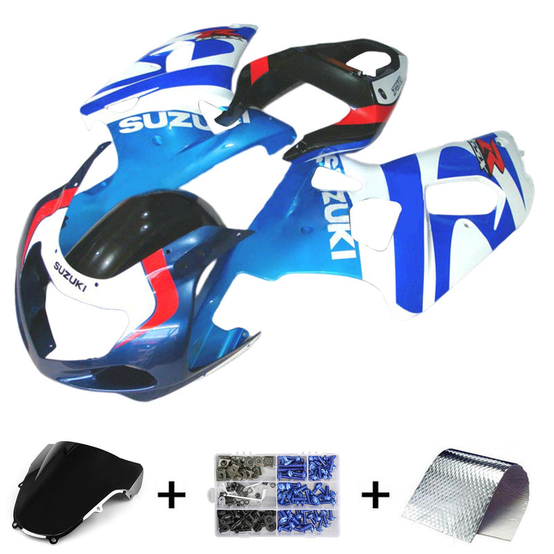 Amotopart Suzuki GSXR600 GSXR750 2001-2003 K1 kåpesett Body Plastic ABS