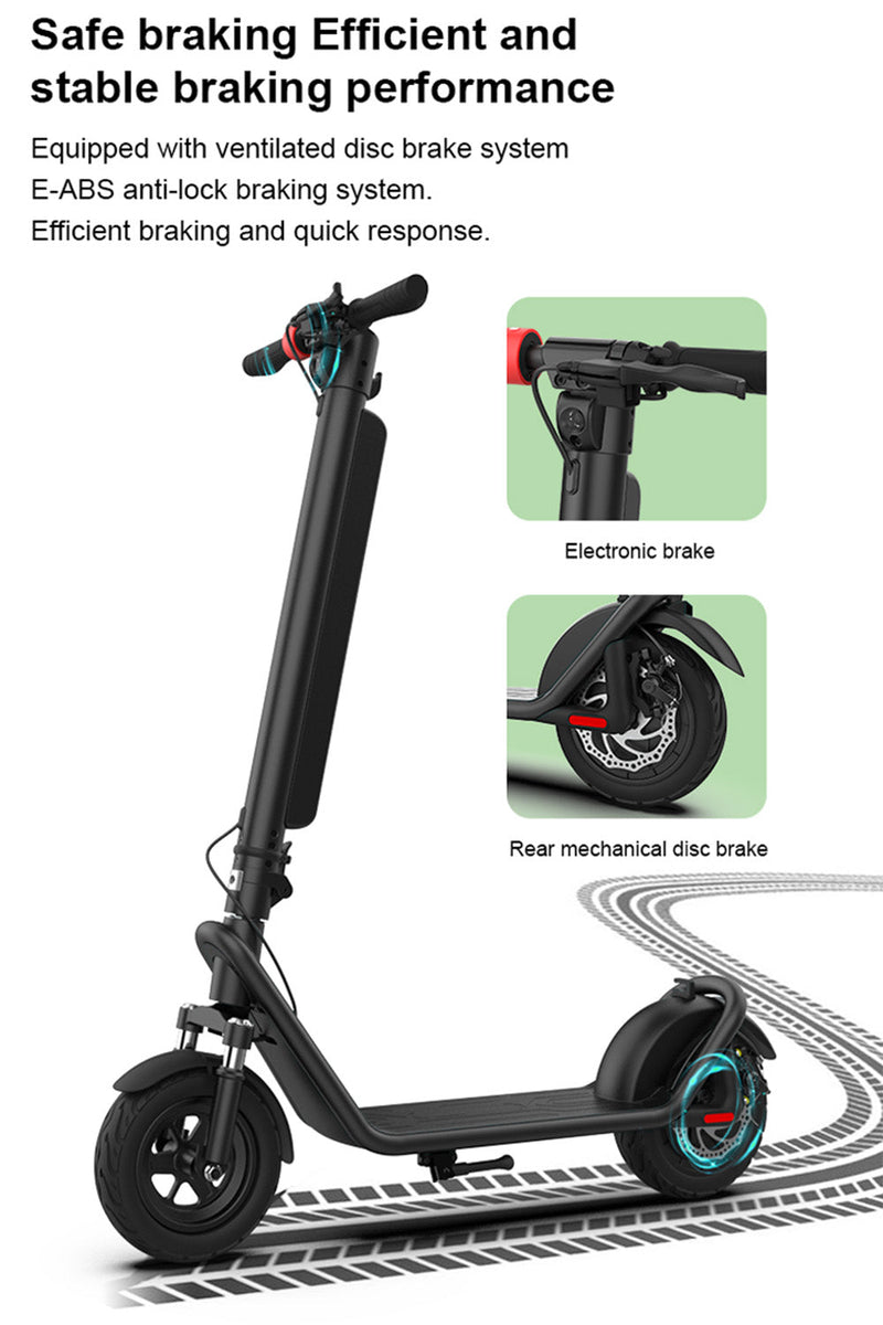 Impulsión adulta de la parte posterior del amortiguador de choque de la aleación de aluminio de la vespa eléctrica plegable de 10 pulgadas